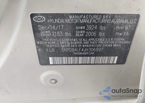 2018 Hyundai Elantra Value Edition из США, поврежденный, VIN 5NPD84LF4JH306897